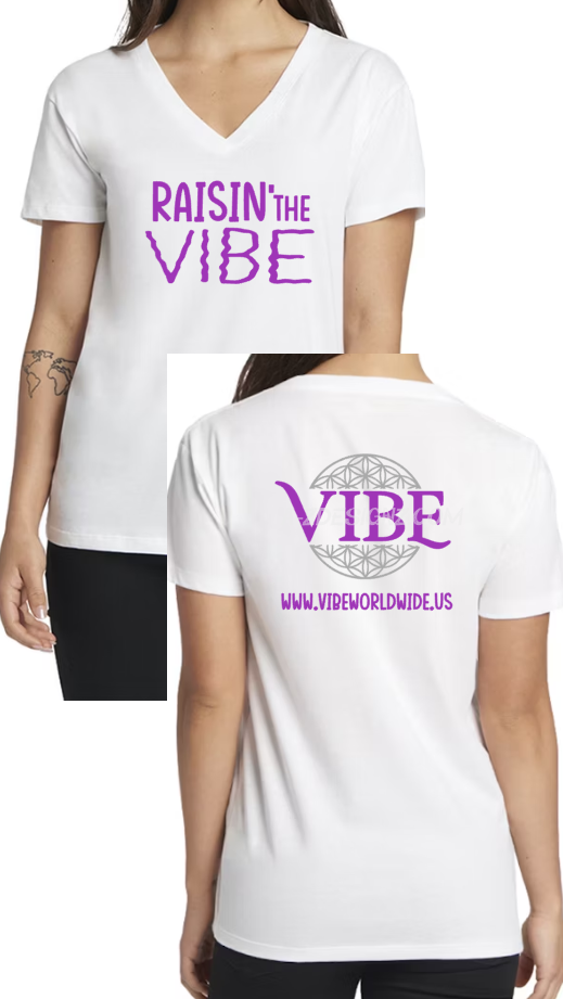 Raisin' the VIBE Next Level relaxed fit vneck tee