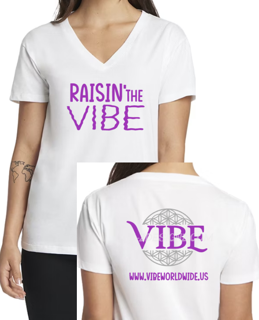 Raisin' the VIBE Next Level relaxed fit vneck tee
