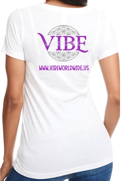 Raisin' the VIBE Next Level Junior fit vneck tee