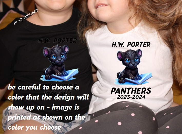 H.W Porter Panther Pride Paw Youth NEW! Softstyle Tees