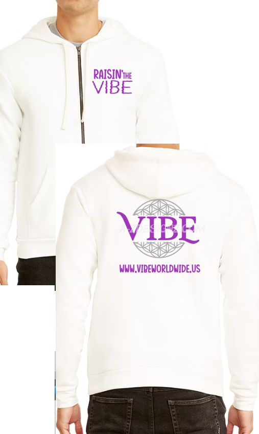 Raisin' the VIBE Next Level brand Full Zip hooded sweatshirt