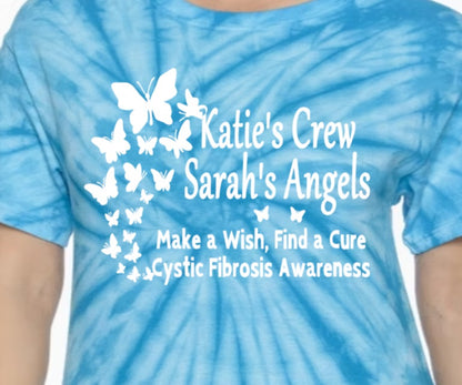 Katie's Crew 2024 Sarah's Angels Tye Dye TShirt Infant to Adults